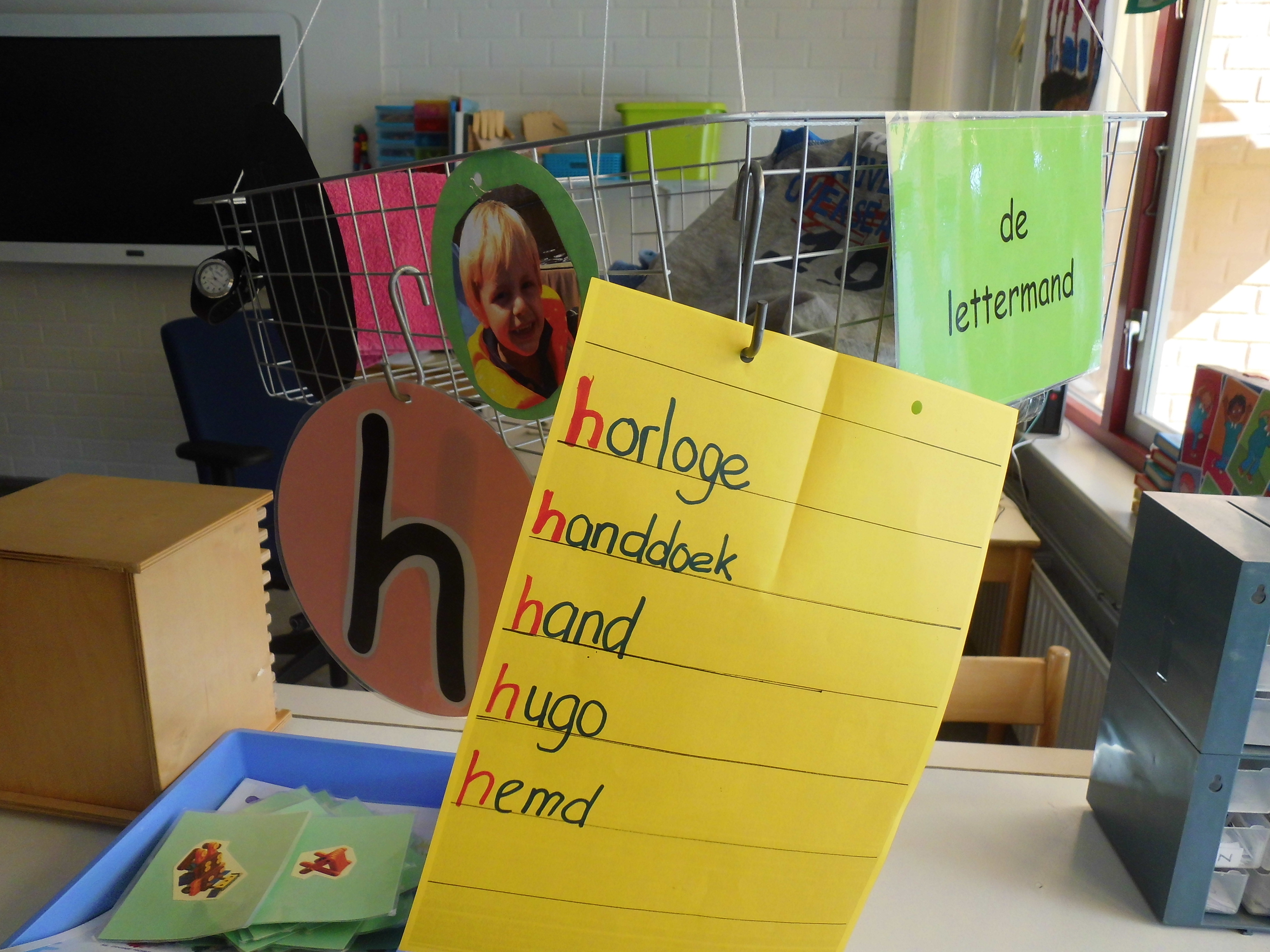 groep 1-2 Aan de lettermand hangt de letter h