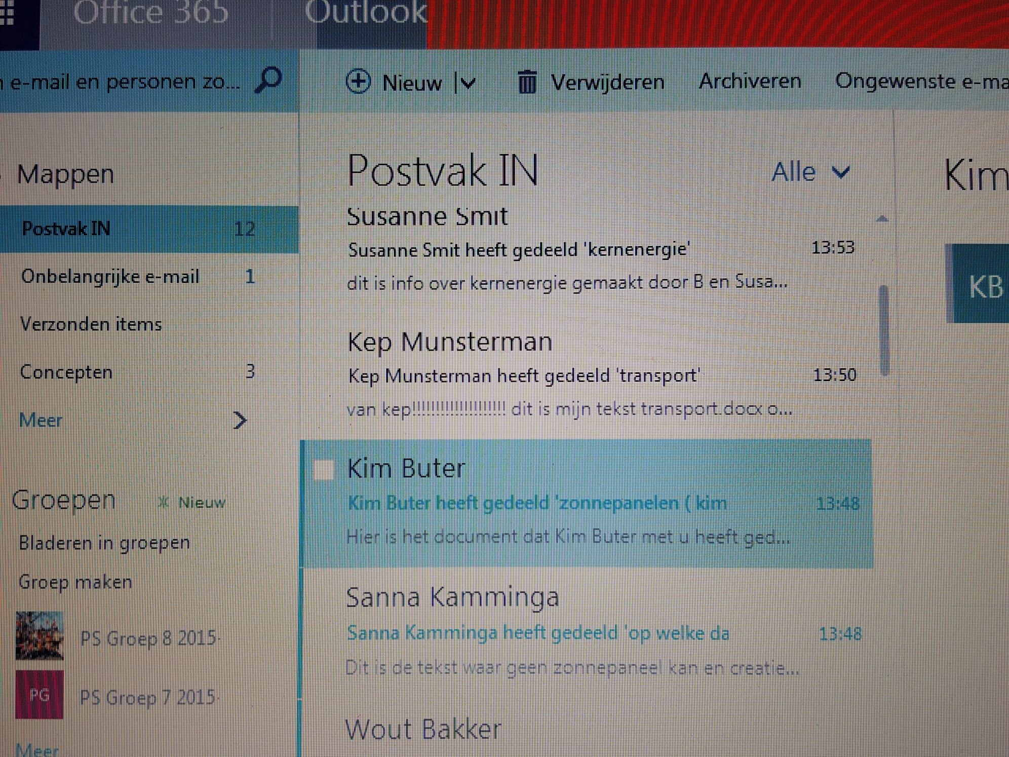 groep 8 aan het werk in het Florepein