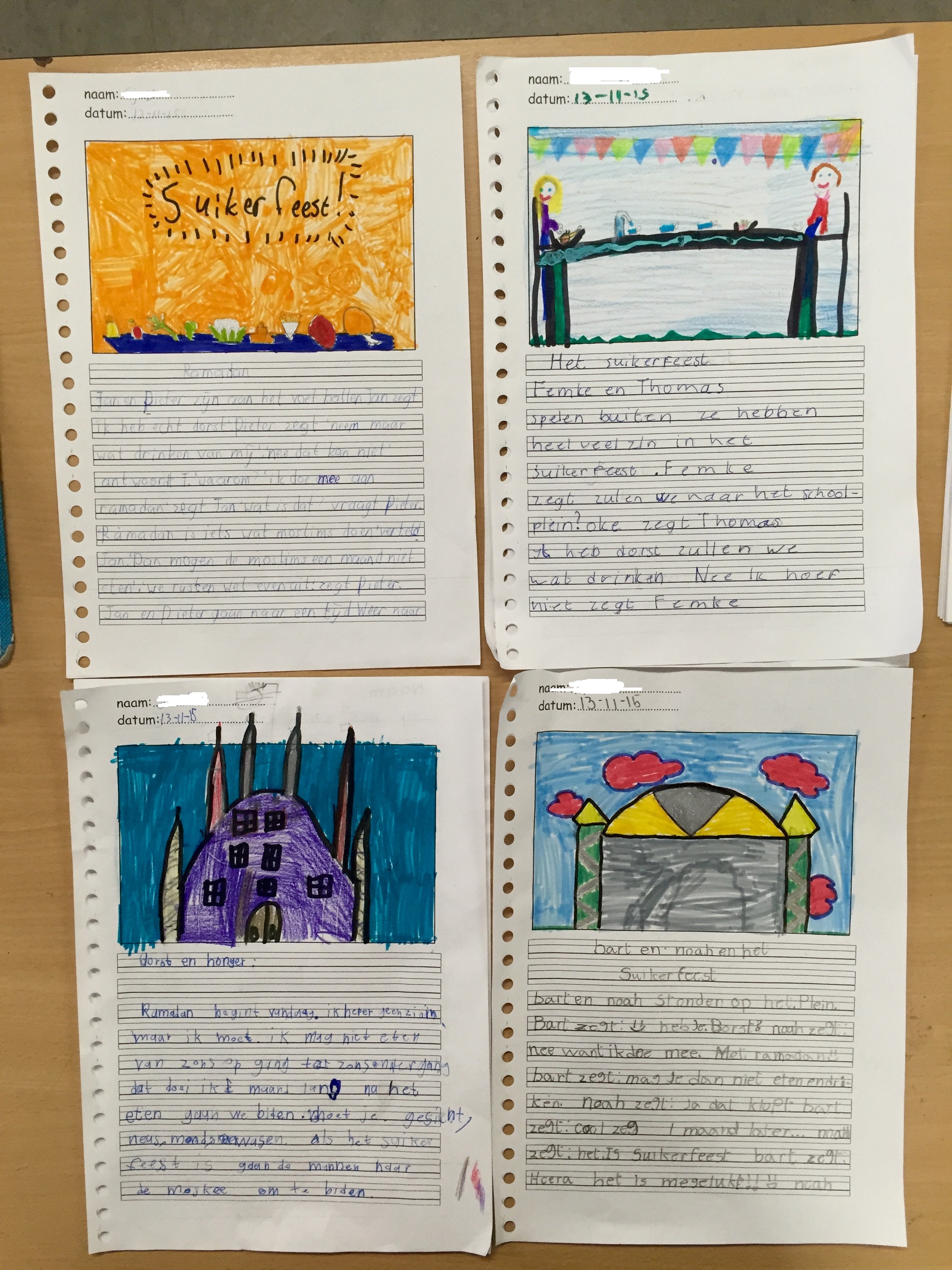 Groep 5 leert over het suikerfeest!