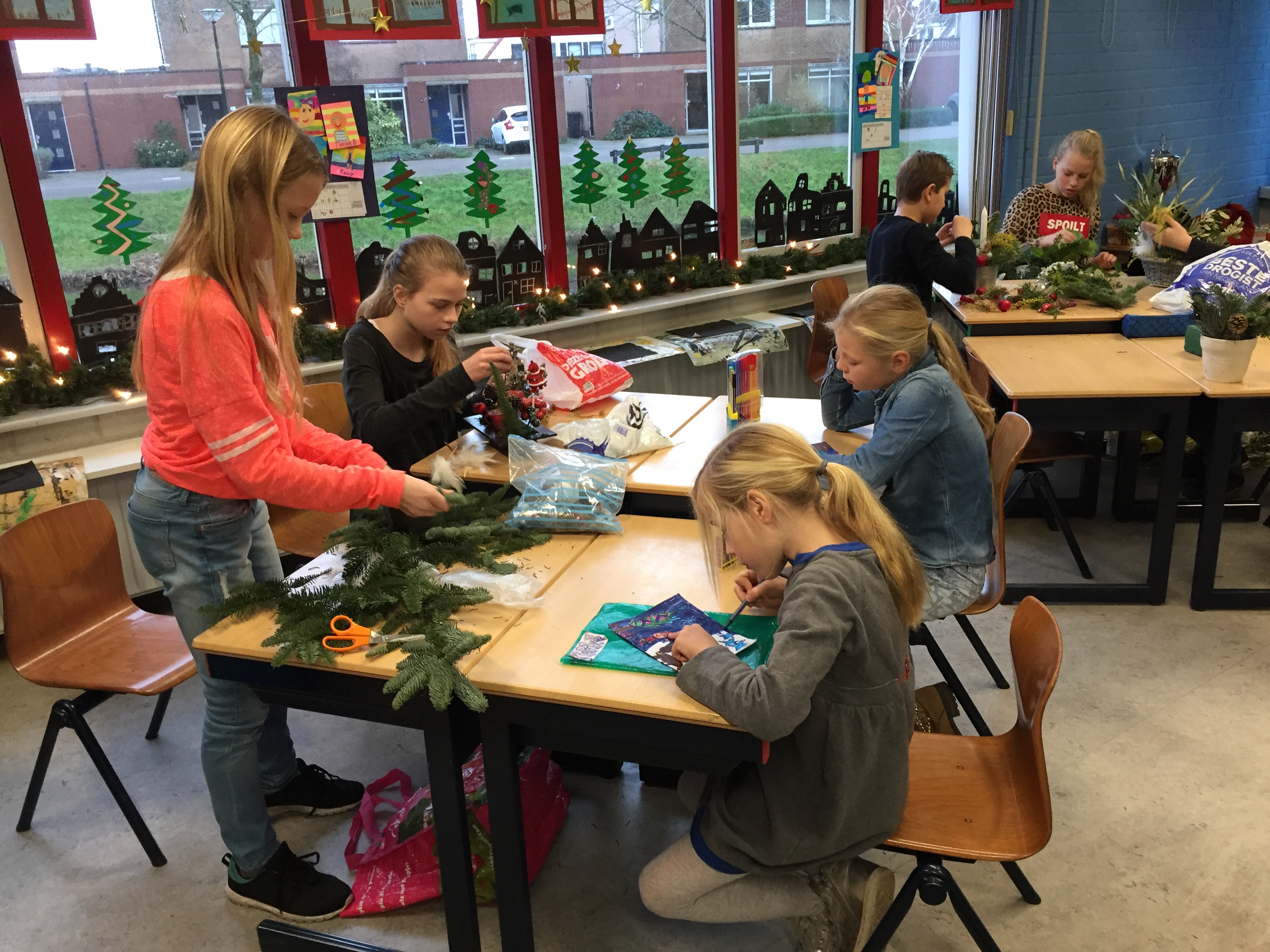 Groep 5 Kerststukjes maken