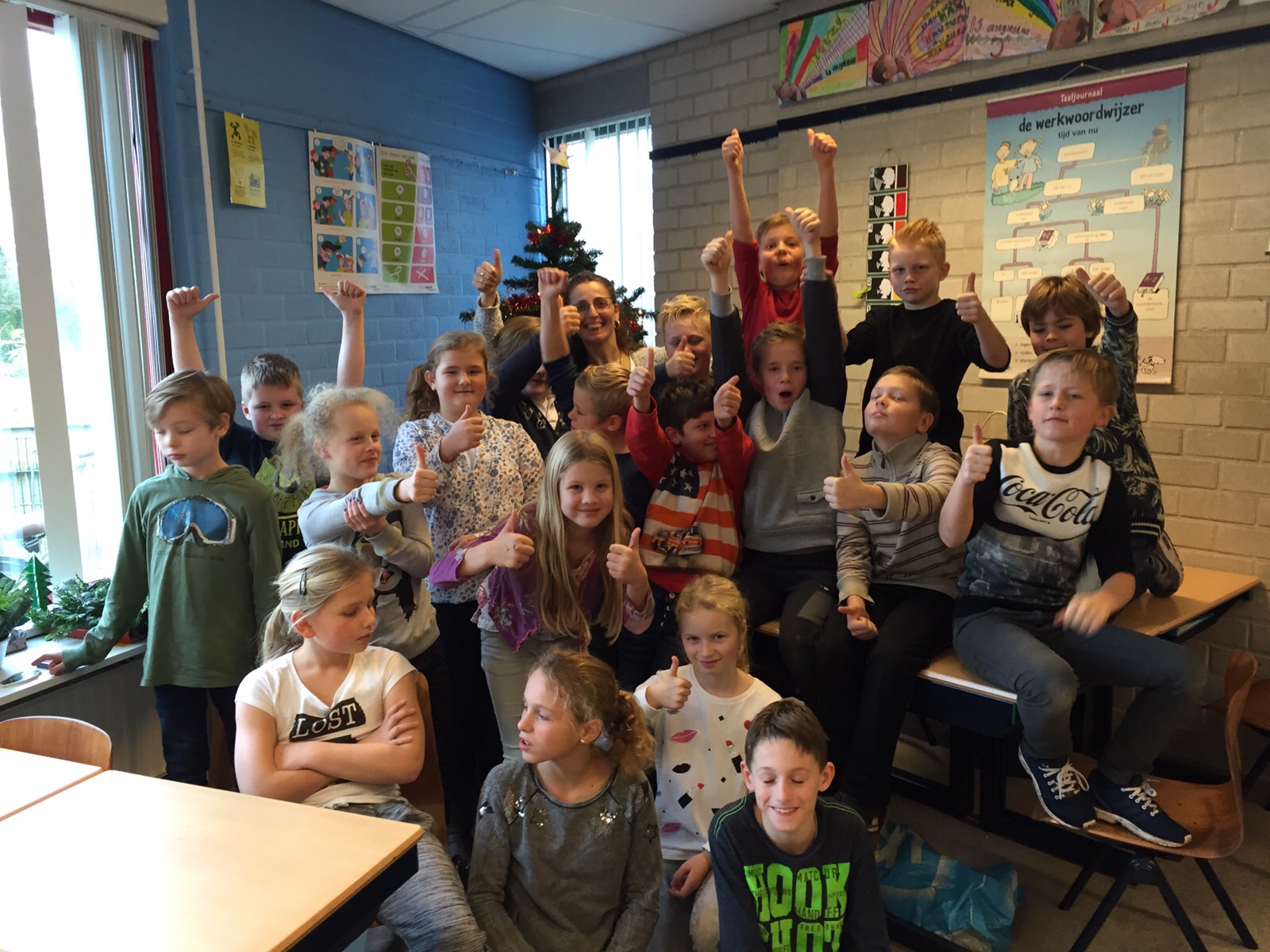 Groep 6 neemt afscheid van juf Terry