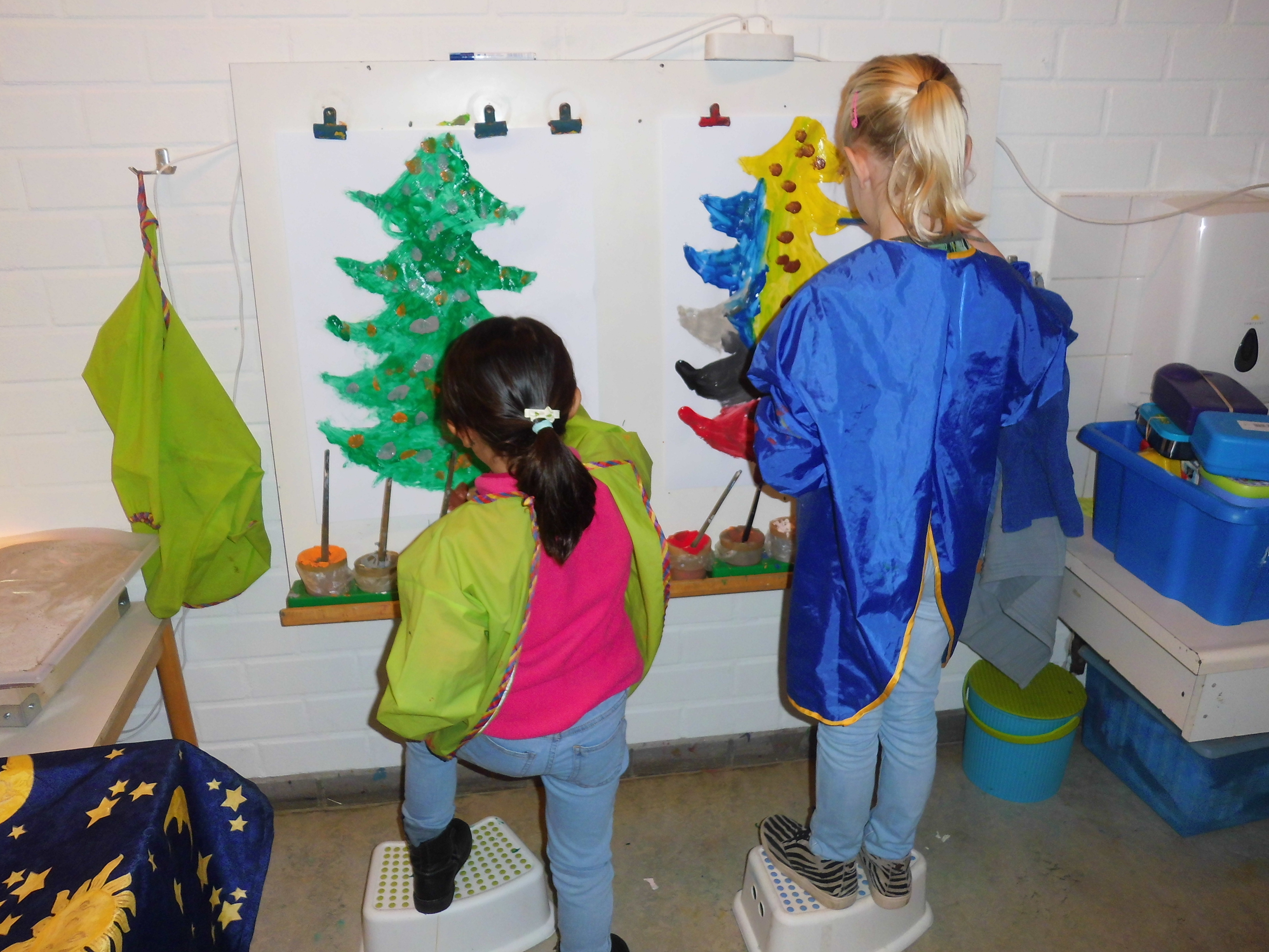 hard aan het werk in groep 1/2