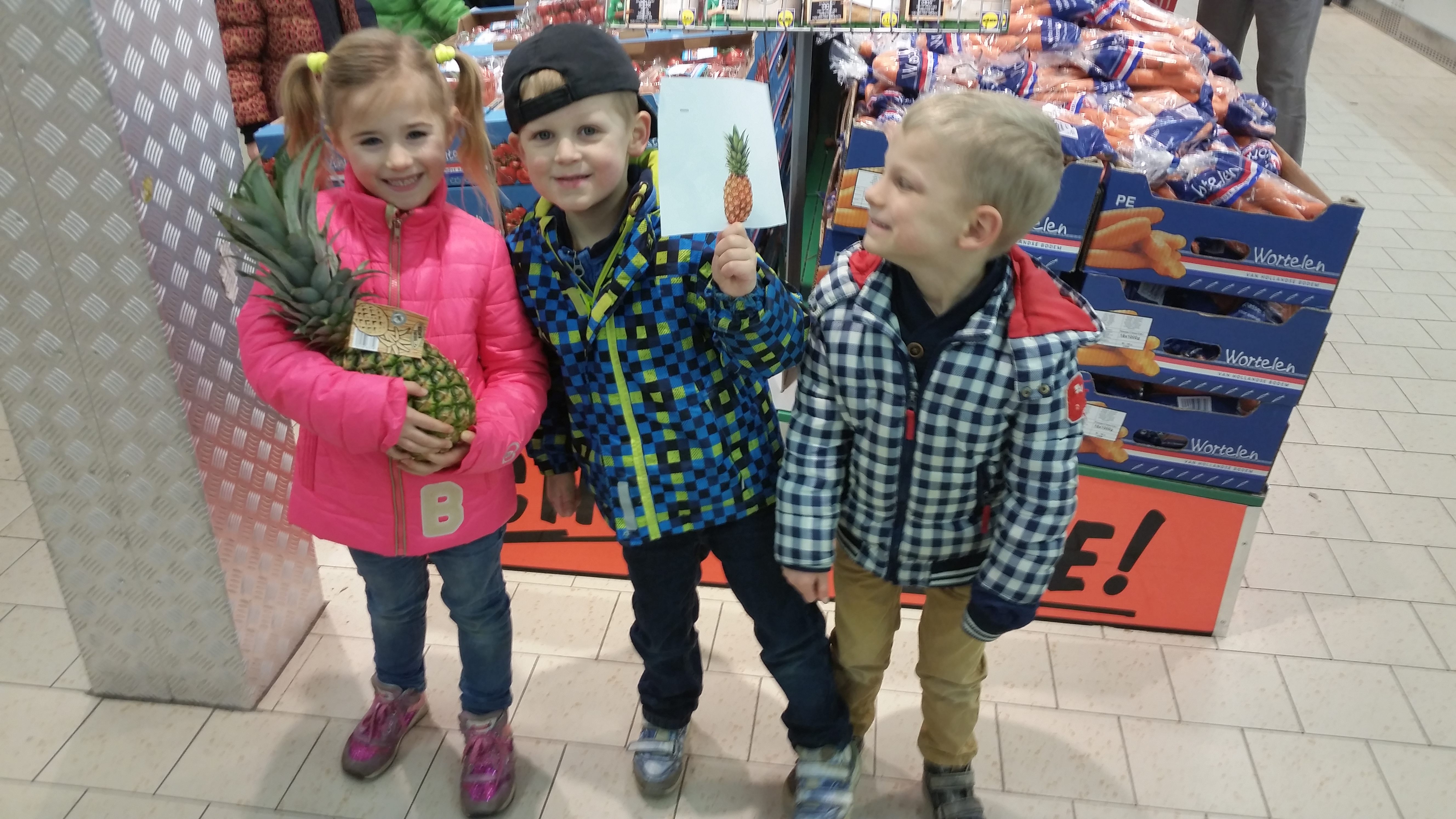 groep 1-2 op bezoek in de lidl