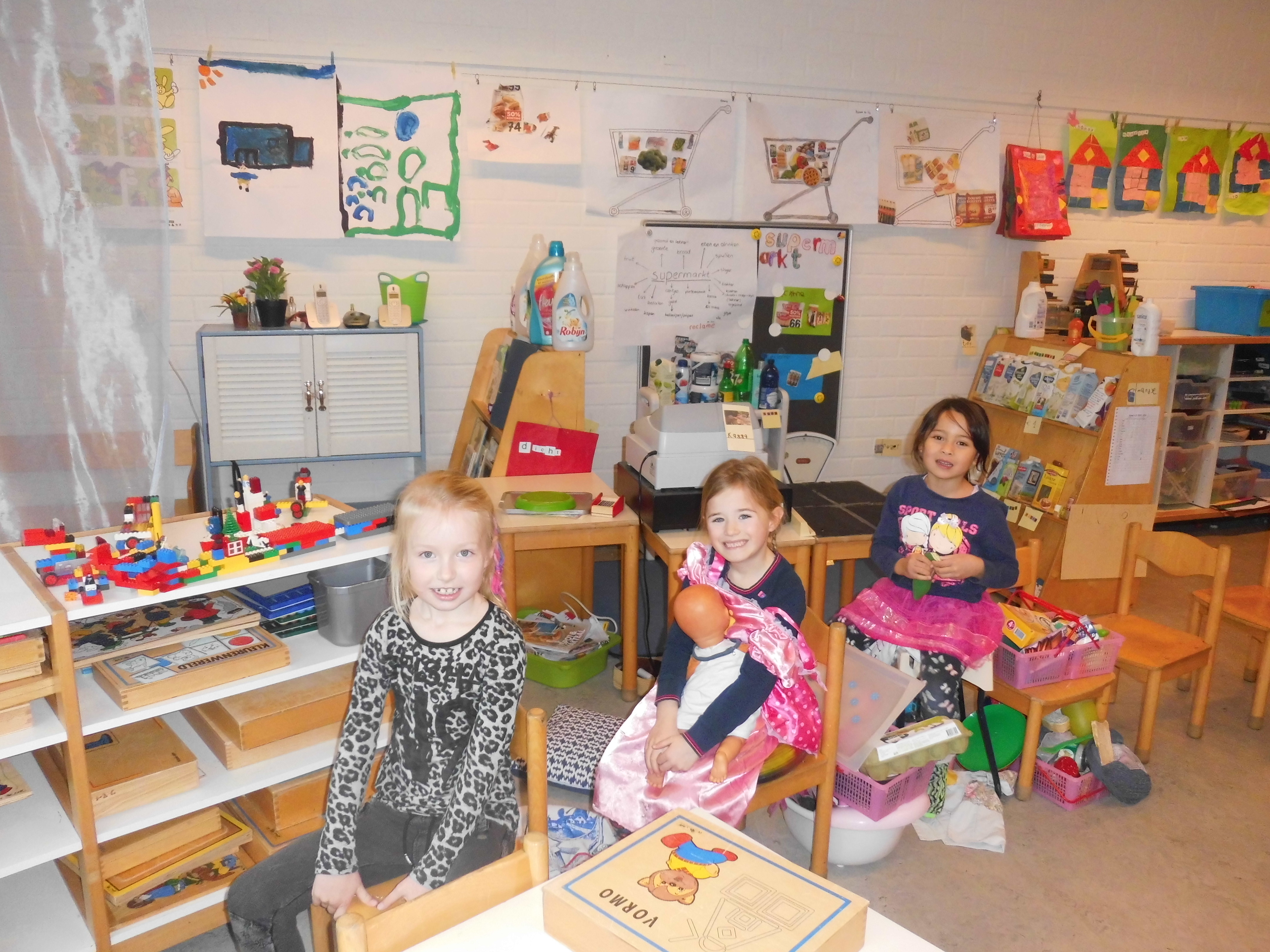 uitverkoop in de supermarkt van groep 1/2