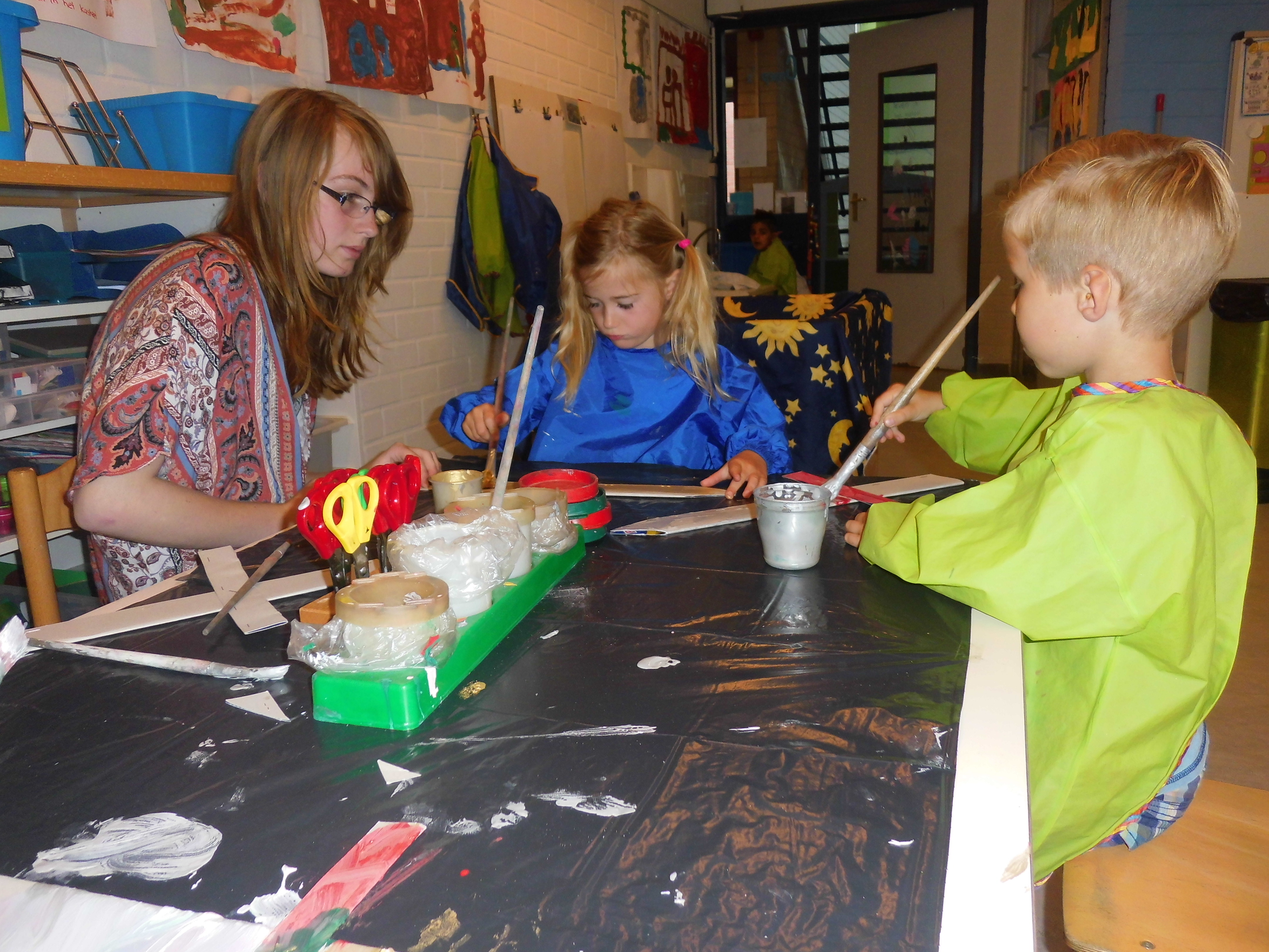 Er wordt hard gewerkt in groep 1/2