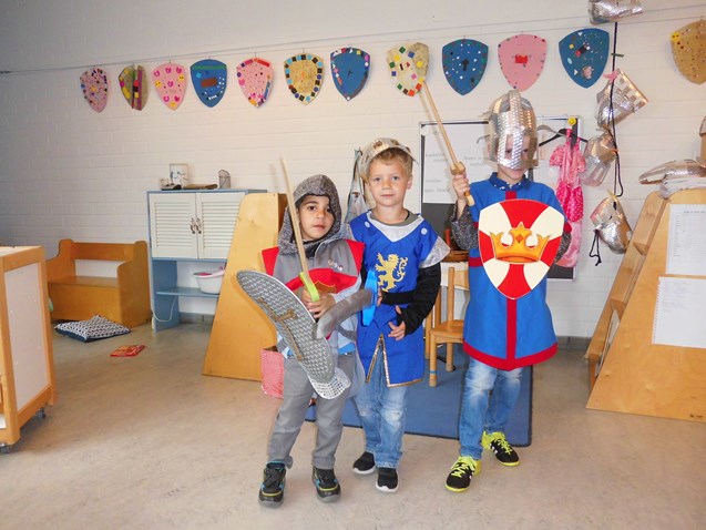 ridders bij de spelhoek