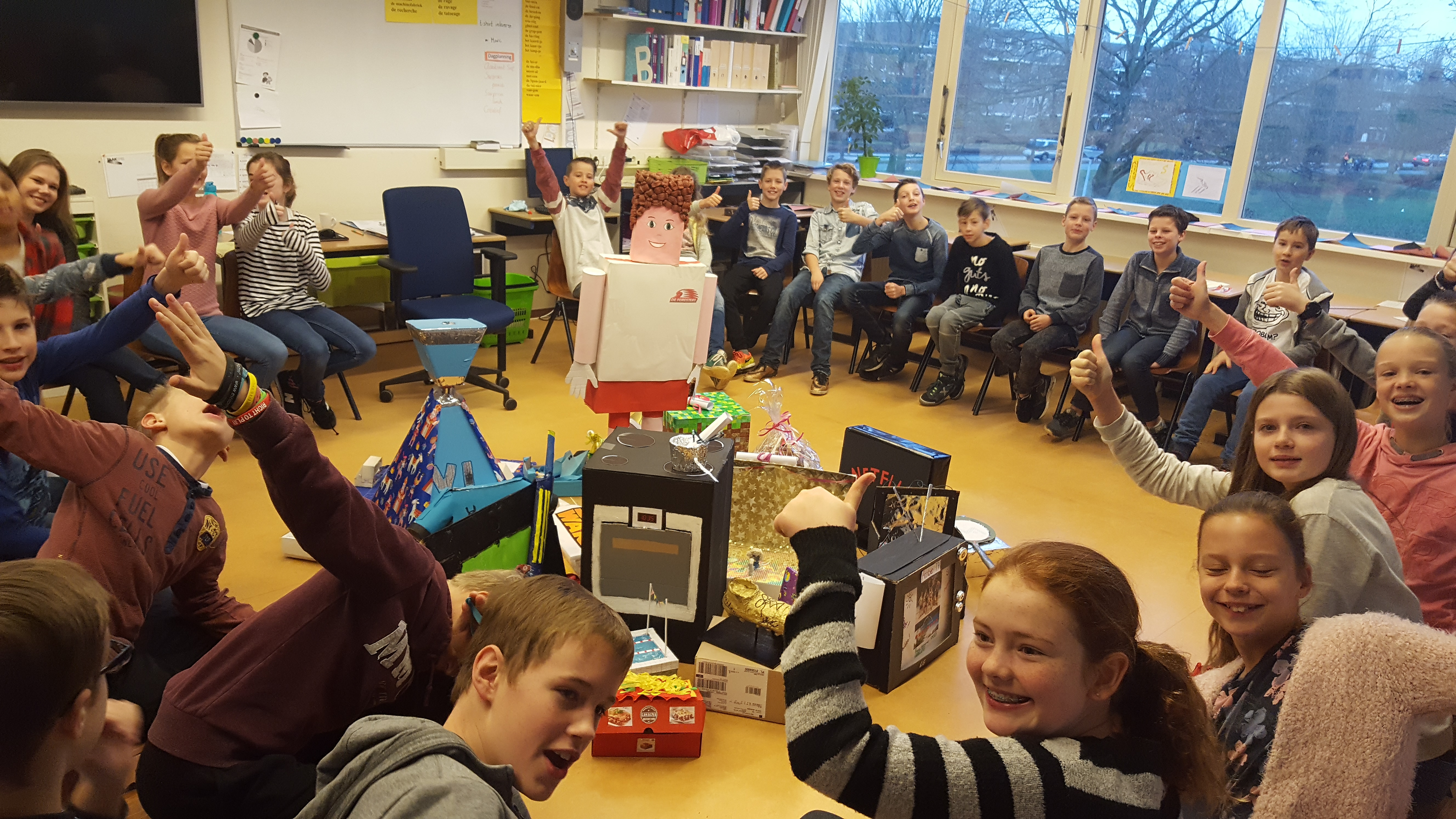 Gezellige sintochtend in groep 8