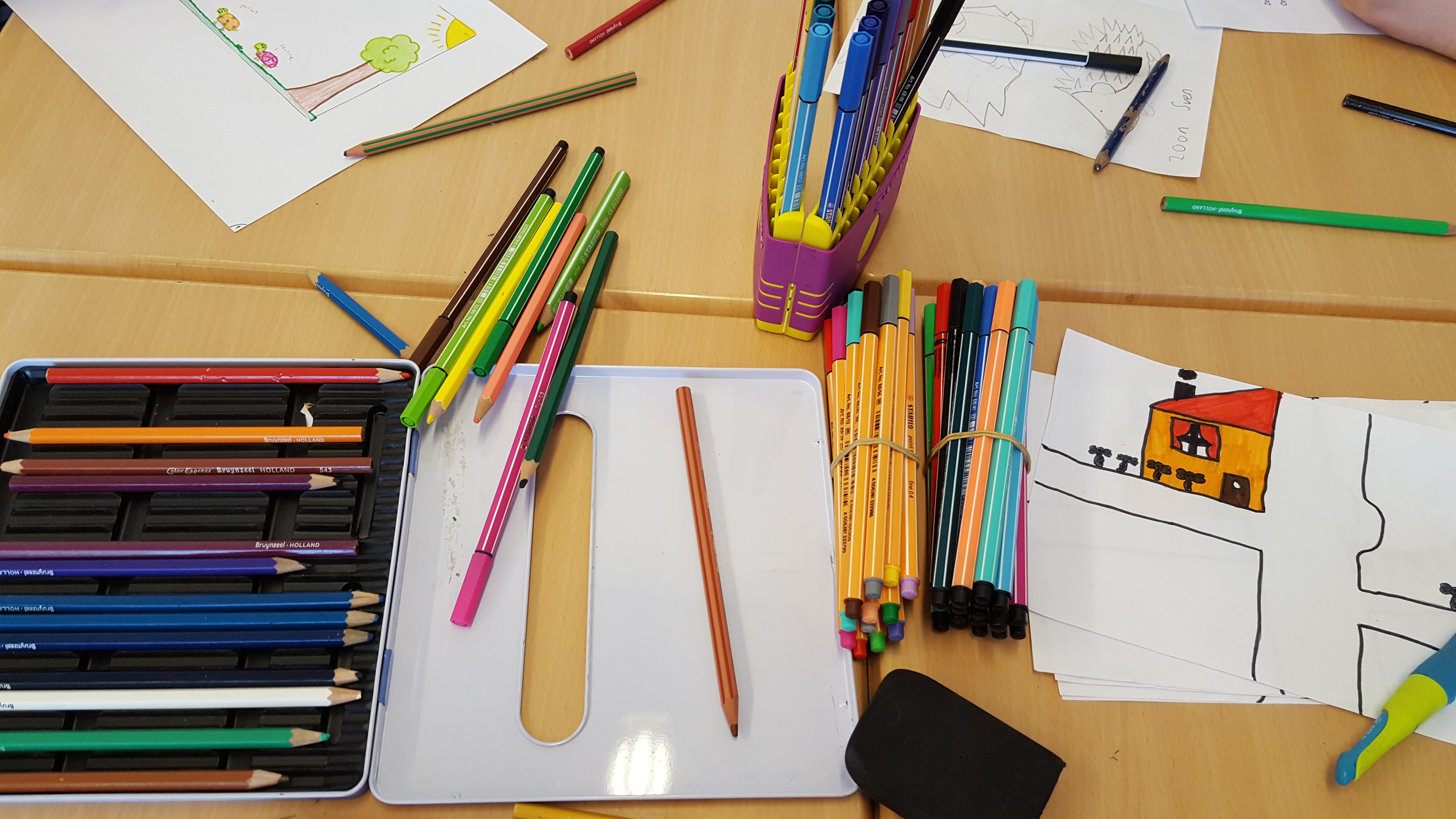 Tekenen en nog eens tekenen in groep 8