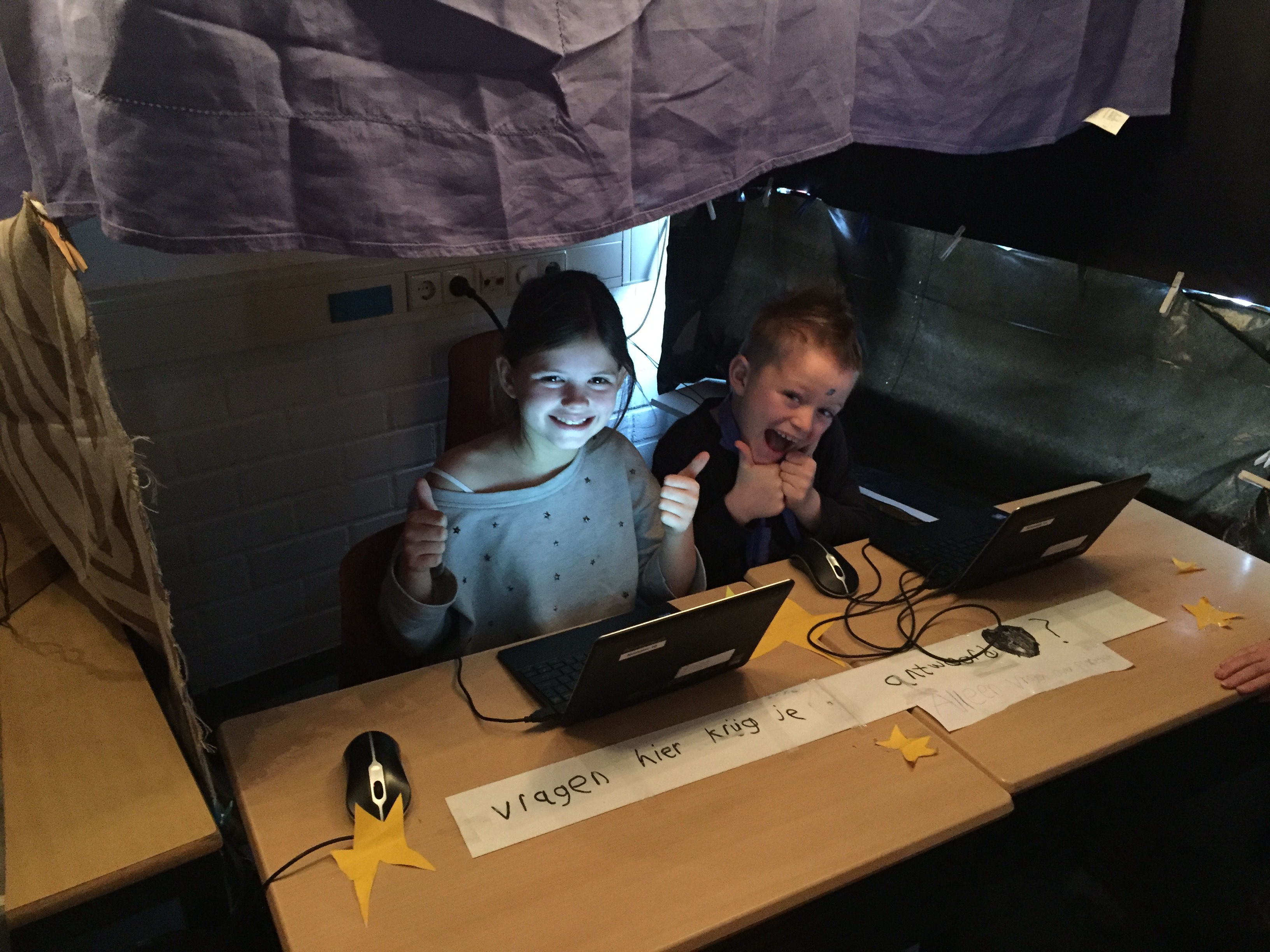 Ruimtetour van groep 5/6 groot succes