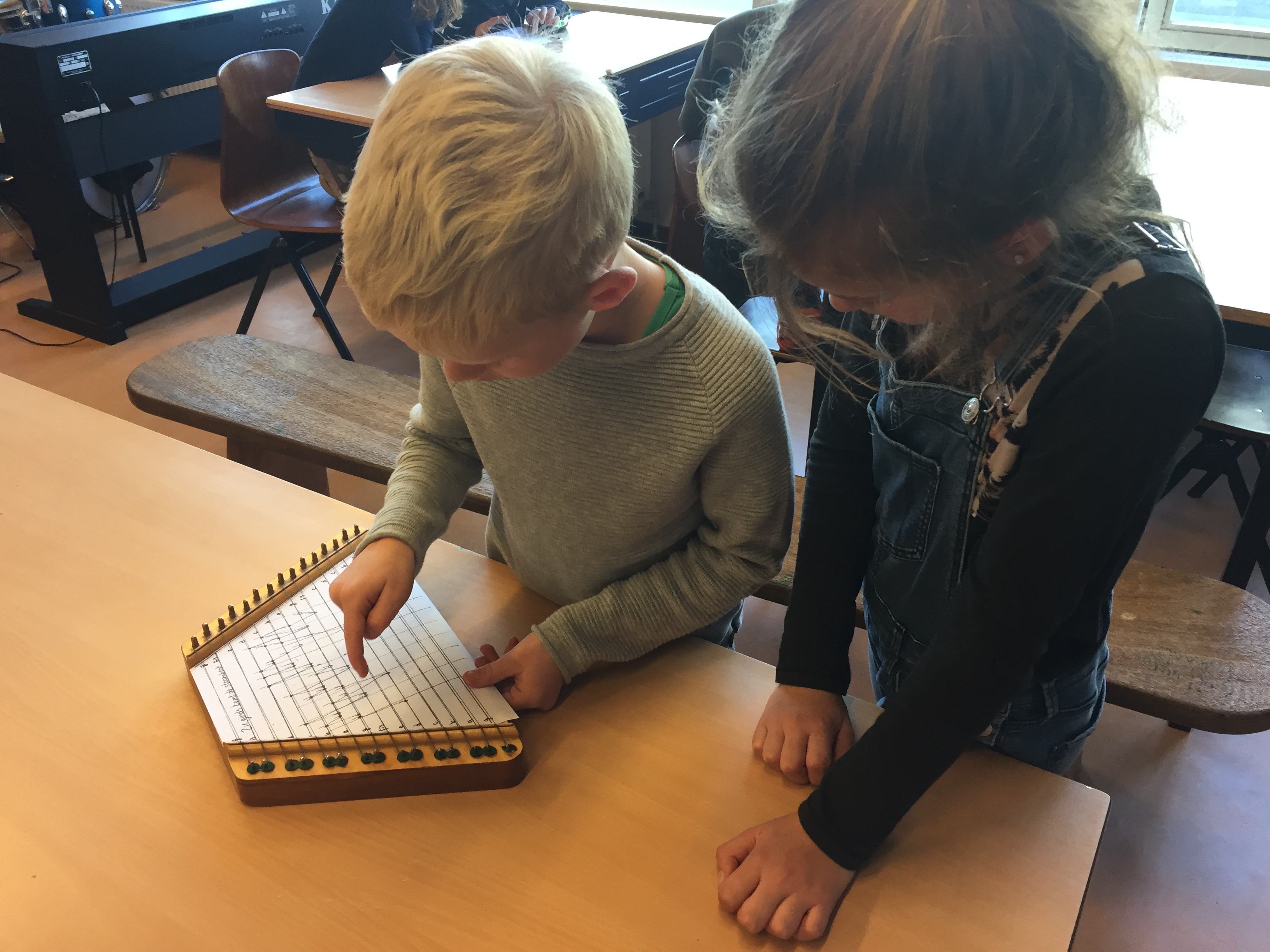 Groep 5-6 speelt op de handharp