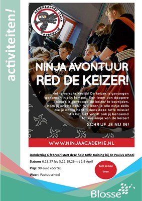 Naschoolse activiteit Ninja flyer