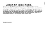Beer Molenaar - Inleveren thema eenzaamheid