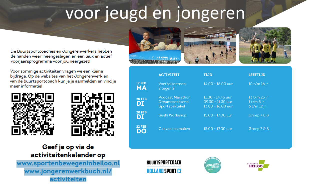 Activiteiten in de voorjaarsvakantie!