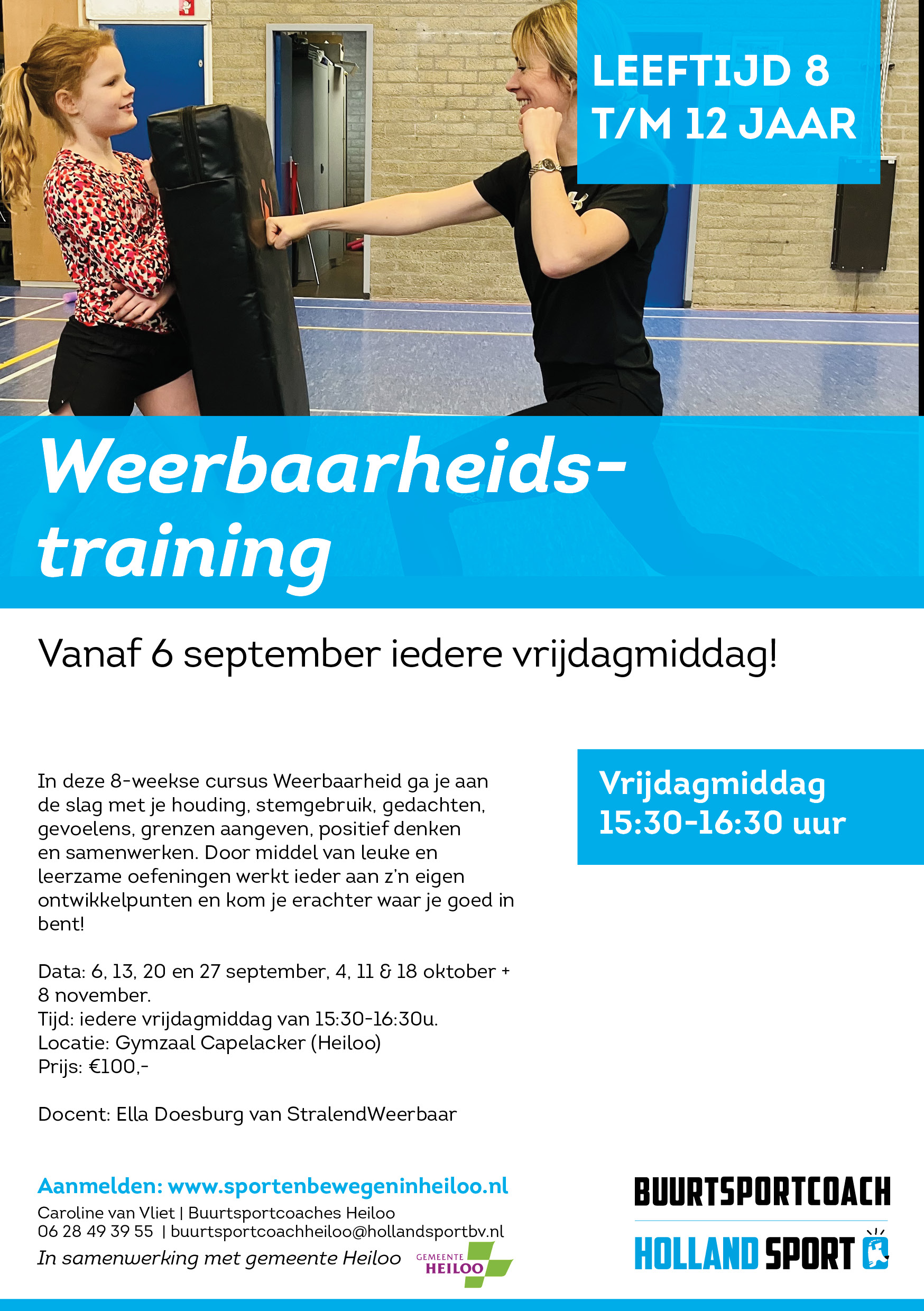 Inschrijven weerbaarheidstraining (start september)