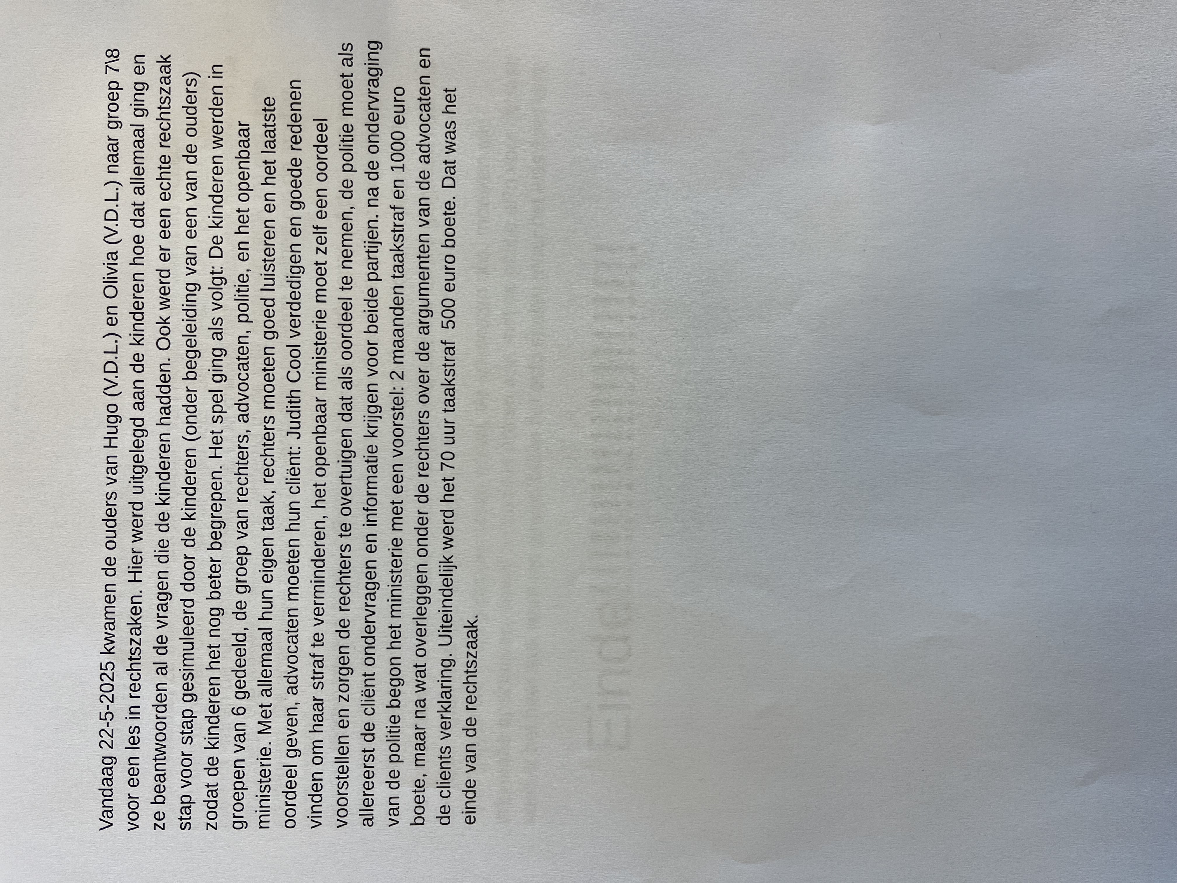 De week van groep 7/8